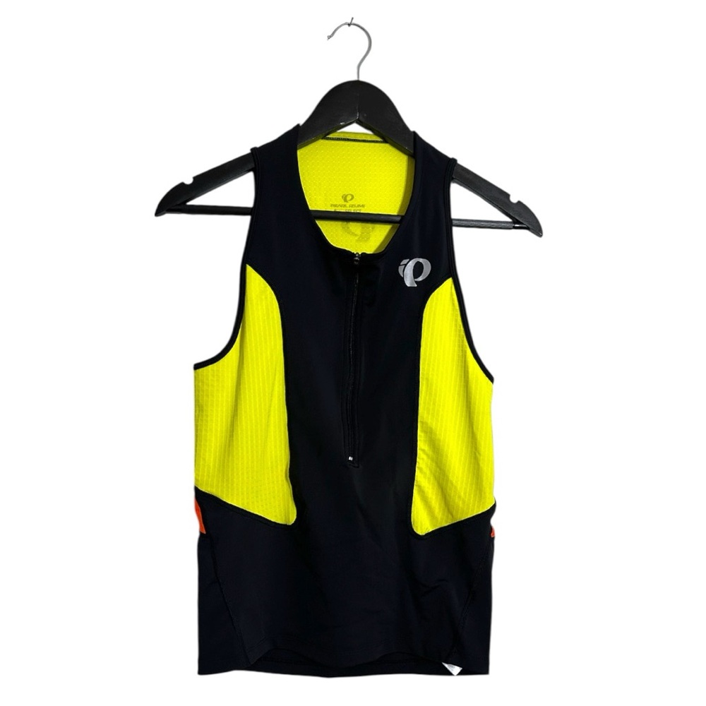 Pearl Izumi Select Tri Singlet Cycling Jersey Neon Yellow Black Medium Sporty